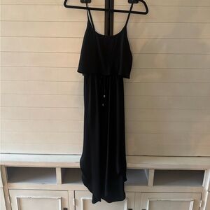 Elegant Black High Low Dress